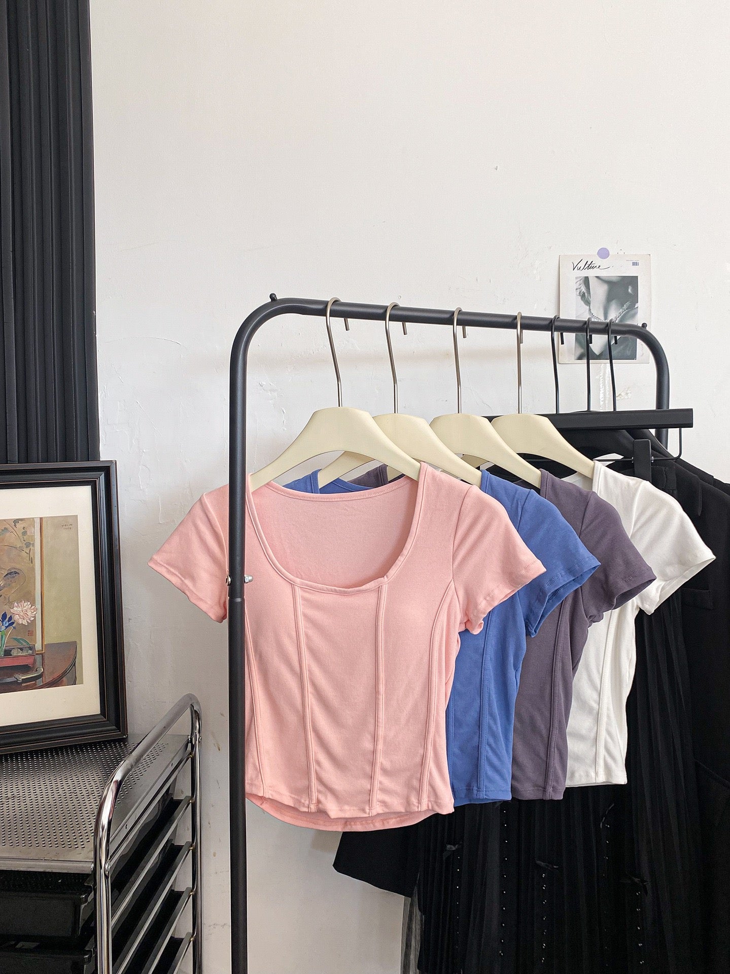 Braless Slimming Stretchy Top with Built-In Bra Pads